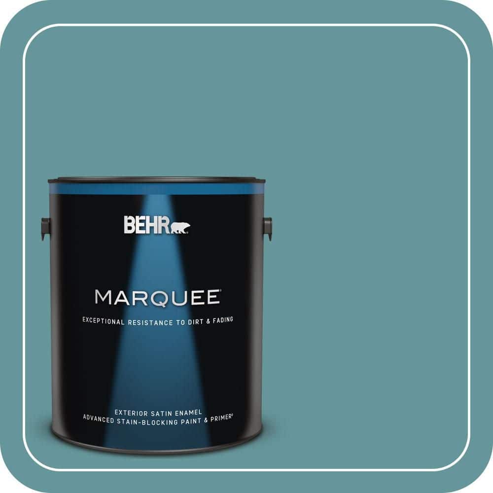 BEHR MARQUEE 1 gal. #MQ6-33 Vintage Teal Satin Enamel Exterior Paint & Primer
