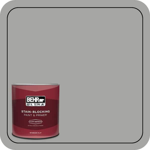 BEHR ULTRA 1 qt. #PPU24-18 Great Graphite Extra Durable Flat Interior Paint & Primer (2)