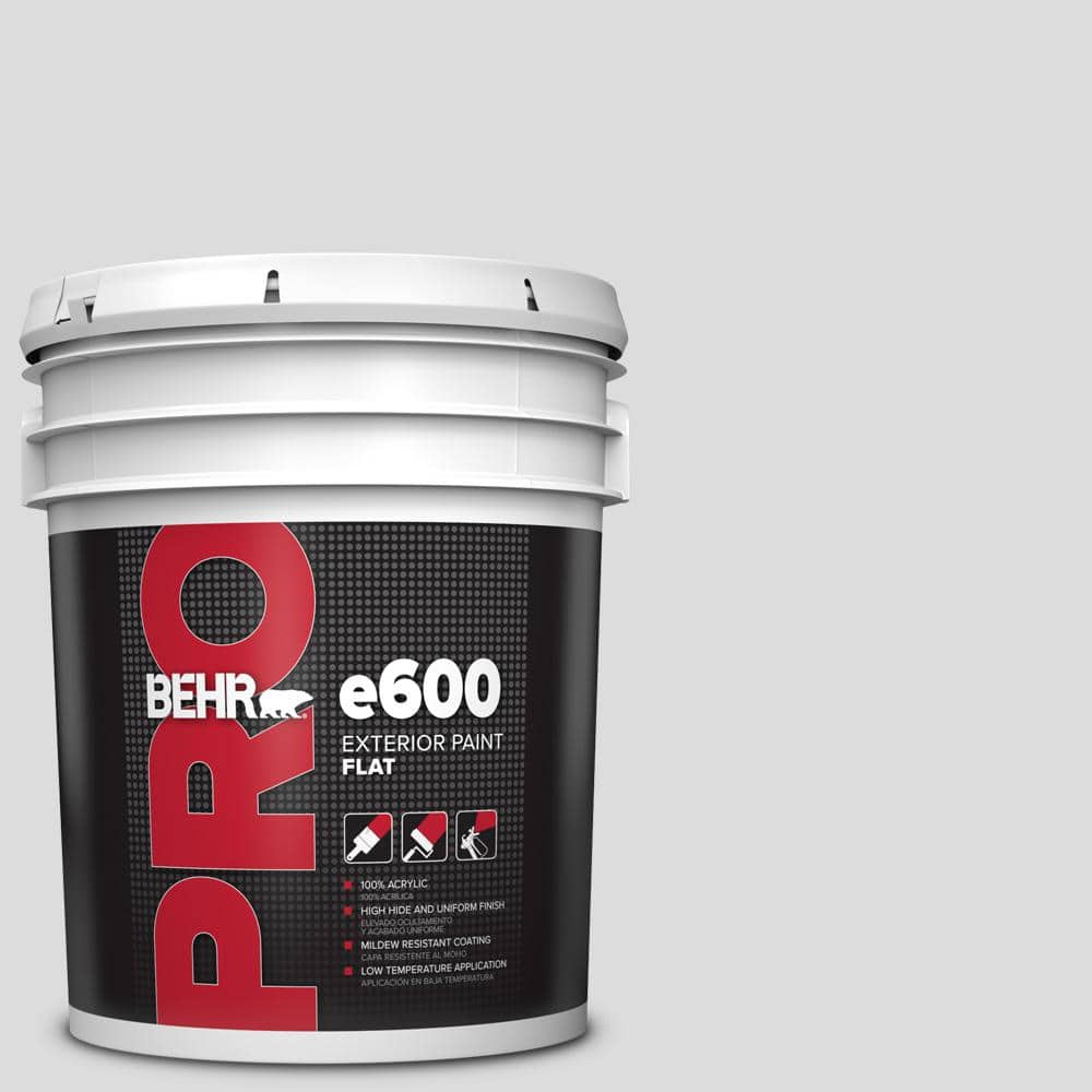 BEHR PRO 5 gal. #N530-1 Pixel White Flat Exterior Paint