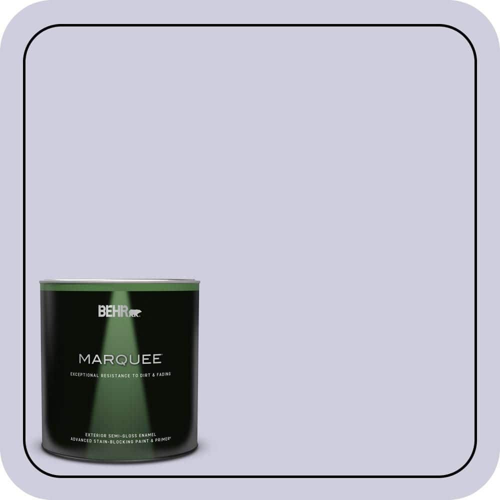 BEHR MARQUEE 1 qt. #640C-2 Lavender Sparkle Semi-Gloss Enamel Exterior Paint & Primer