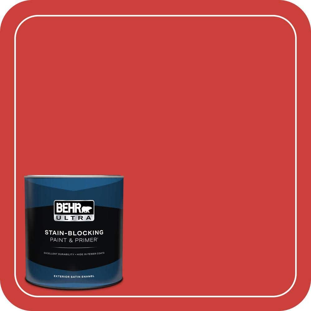 BEHR ULTRA 1 qt. #S-G-180 Grenadine Satin Enamel Exterior Paint & Primer