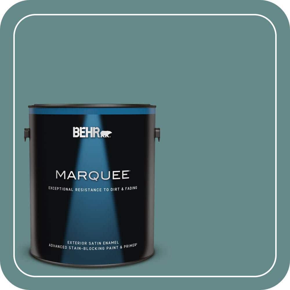 BEHR MARQUEE 1 gal. #S440-5 Tasmanian Sea Satin Enamel Exterior Paint & Primer