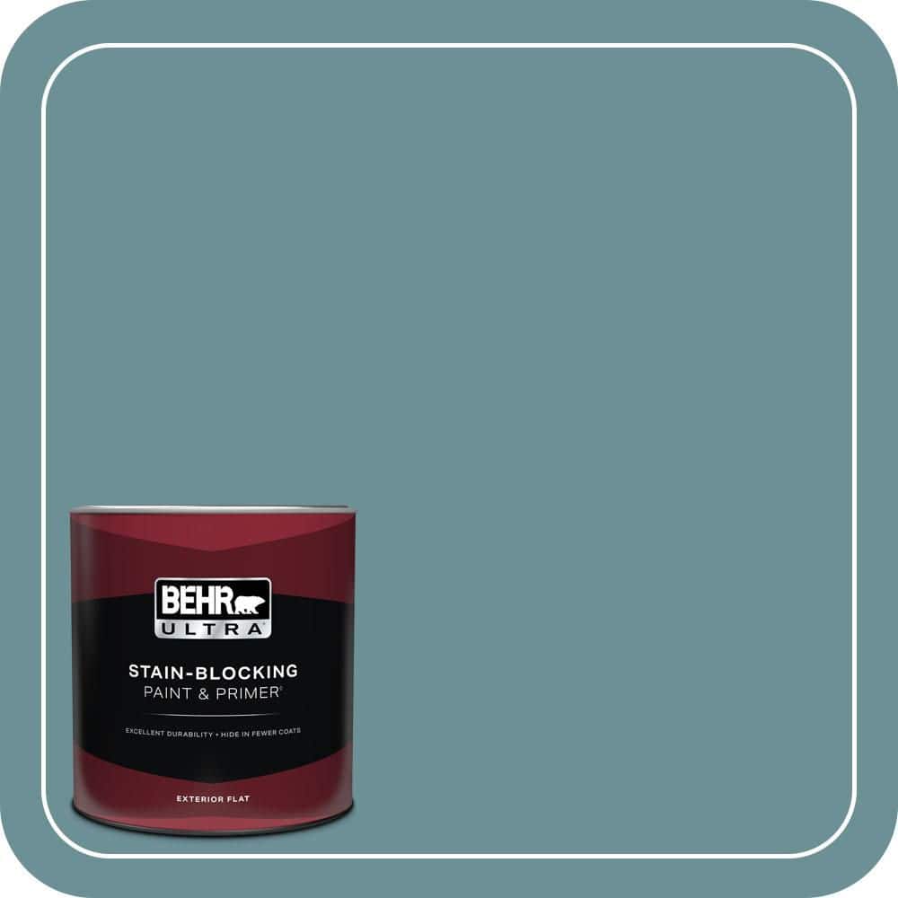 BEHR ULTRA 1 qt. #510F-5 Bayside Flat Exterior Paint & Primer