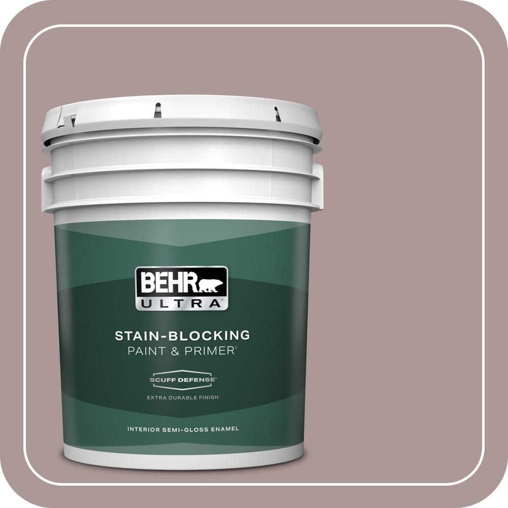 BEHR ULTRA 5 gal. #PMD-53 Antique Mauve Extra Durable Semi-Gloss Enamel Interior Paint & Primer