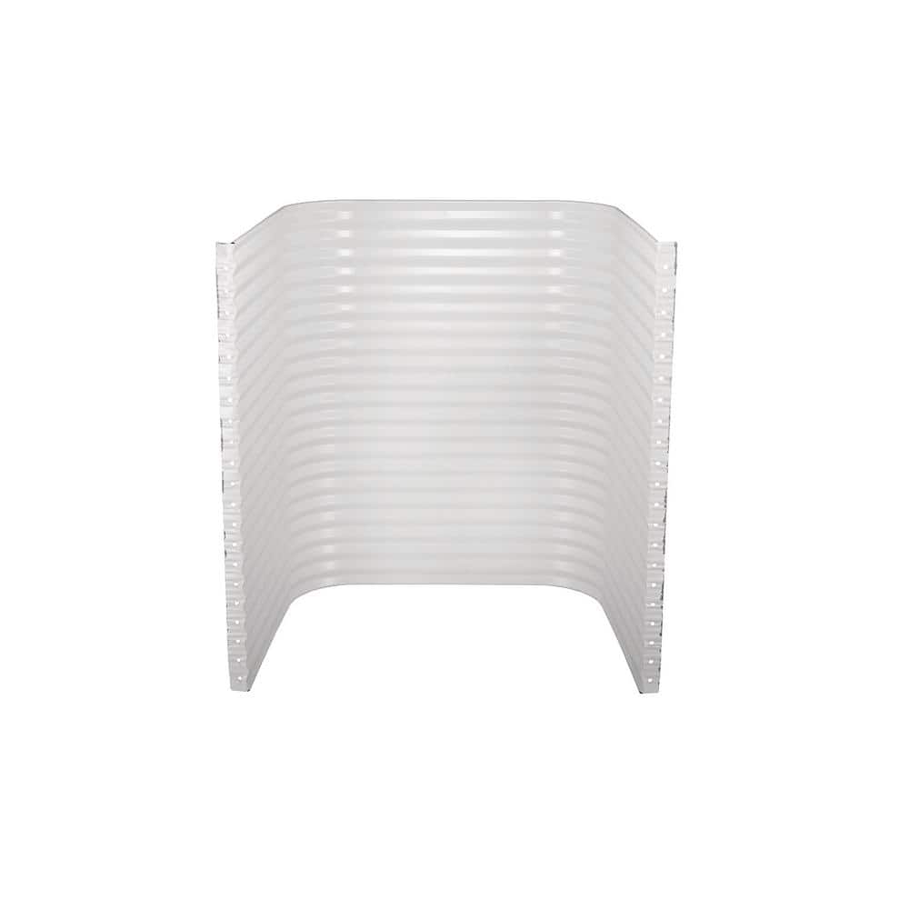 SHAPE PRODUCTS 50 in. W x 36 in. D x 60 in. H White Steel Egress Window Well