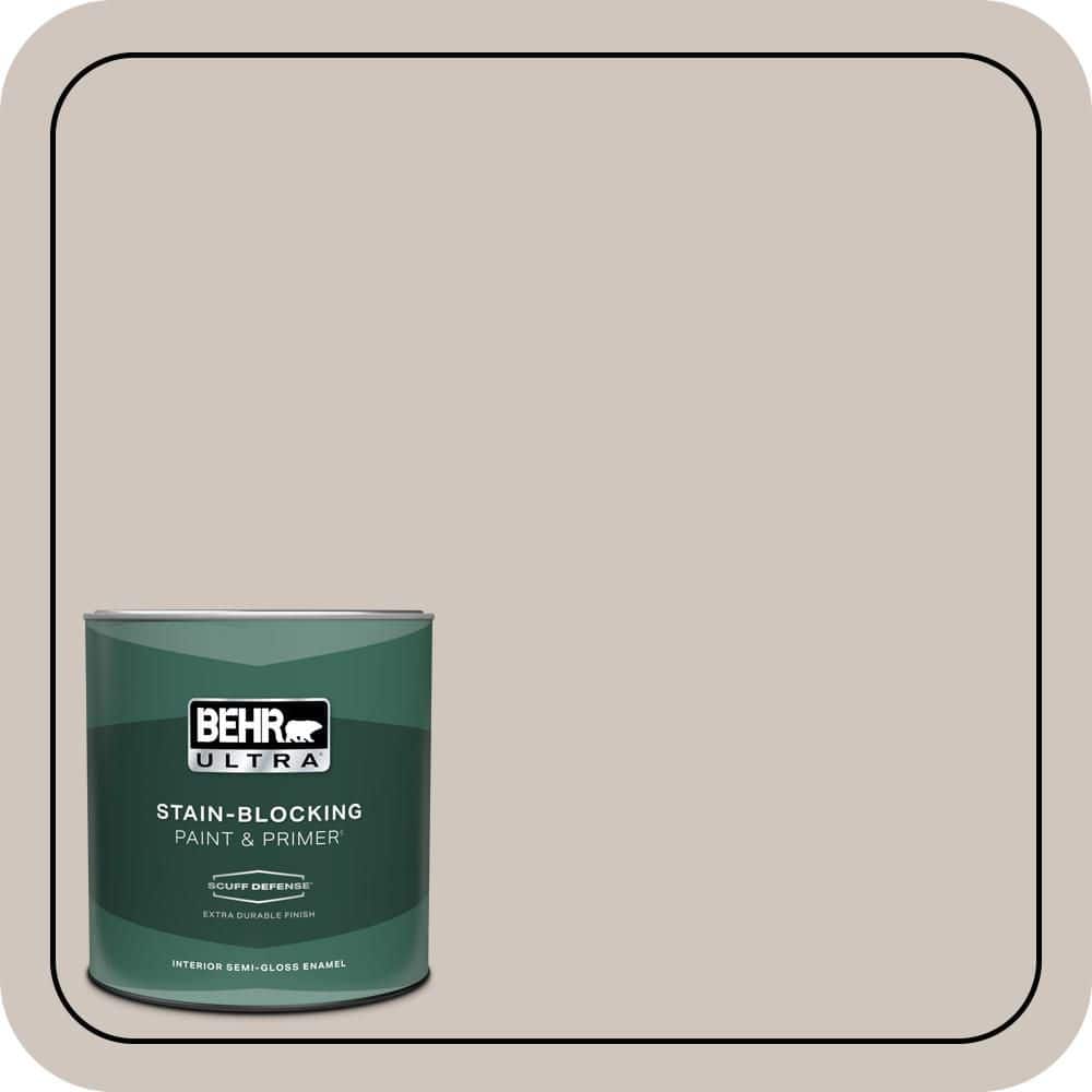 BEHR ULTRA 1 qt. #PWN-71 Smoked Umber Extra Durable Semi-Gloss Enamel Interior Paint & Primer