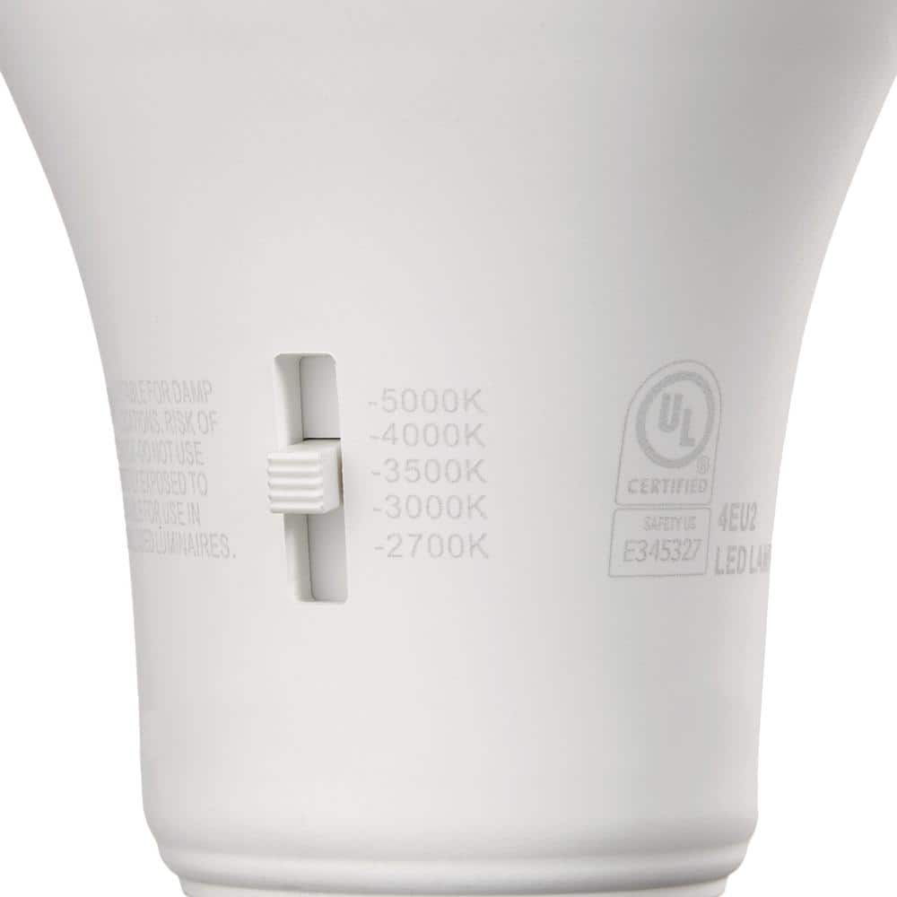 EcoSmart 60-Watt Equivalent A19 E26 Base Dimmable CEC Dusk to Dawn LED Light Bulb with Selectable Color Temperature (1-Pack) (4)