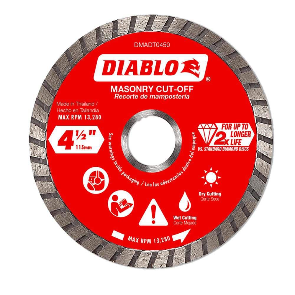 DIABLO 4-1/2 in. Diamond Turbo Masonry Cut-Off Disc