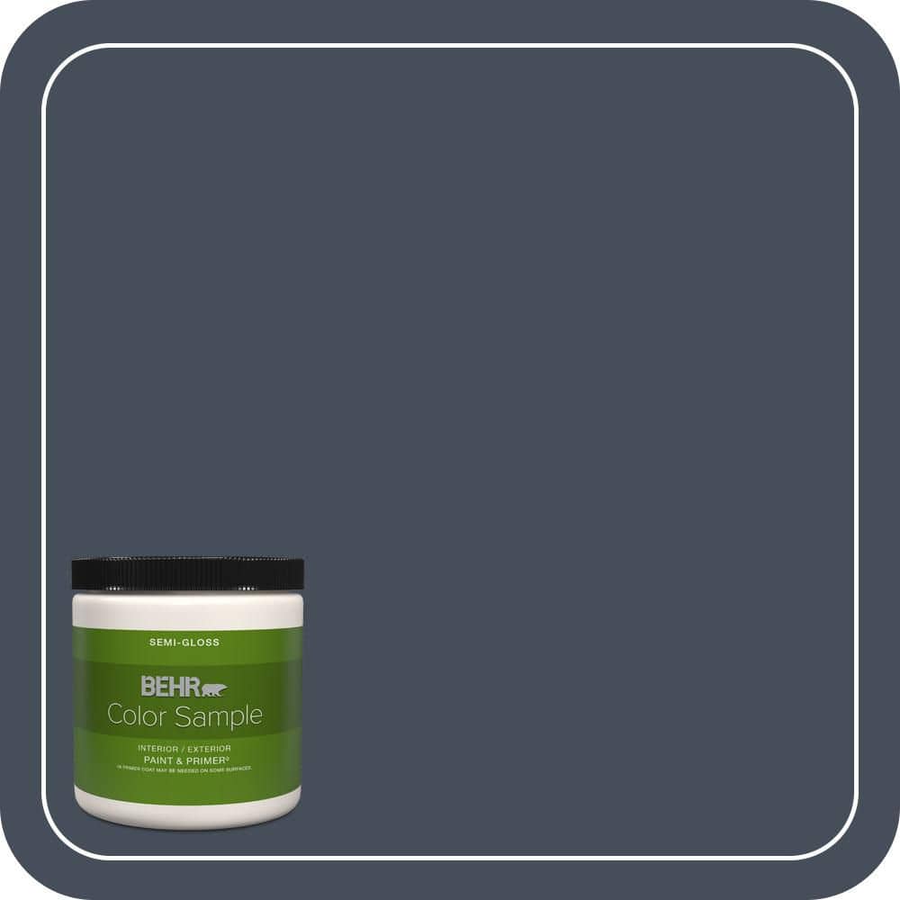BEHR PREMIUM PLUS 8 oz. #MQ5-10 Secret Society Semi-Gloss Interior/Exterior Paint & Primer Color Sample