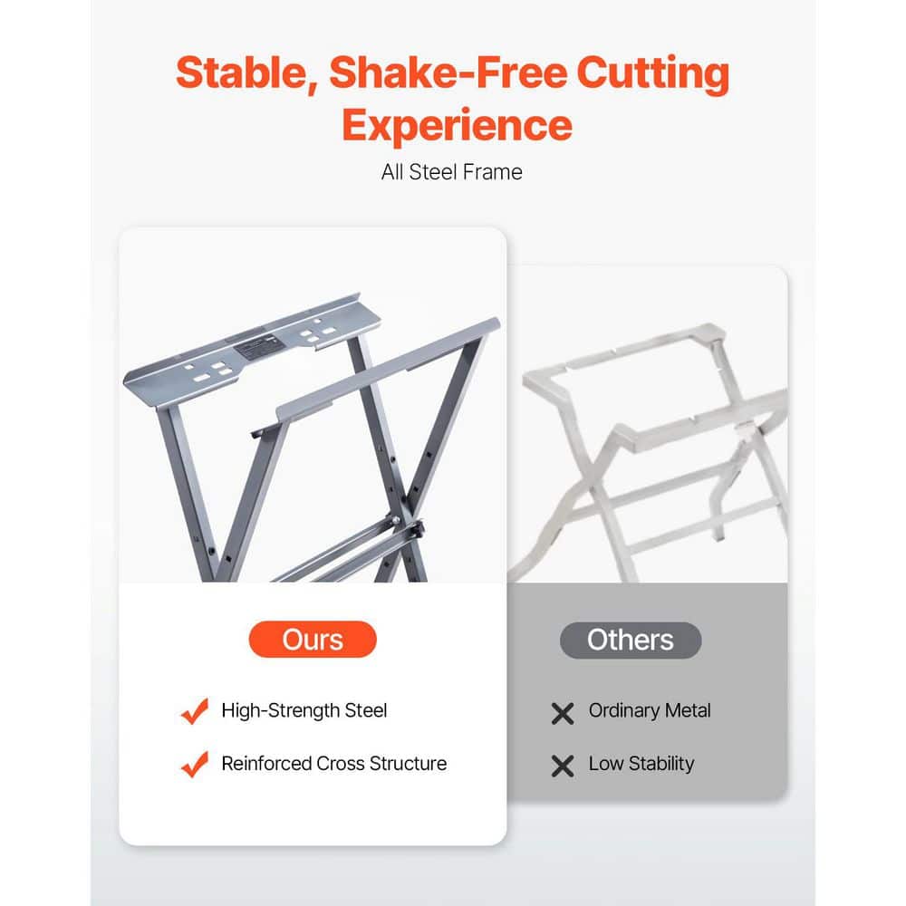 SKYSHALO Table Saw Folding Stand, 350 lbs. Load Capacity, Heavy Duty, Portable, Foldable, 24 in. Universal Table Saw Stand (2)