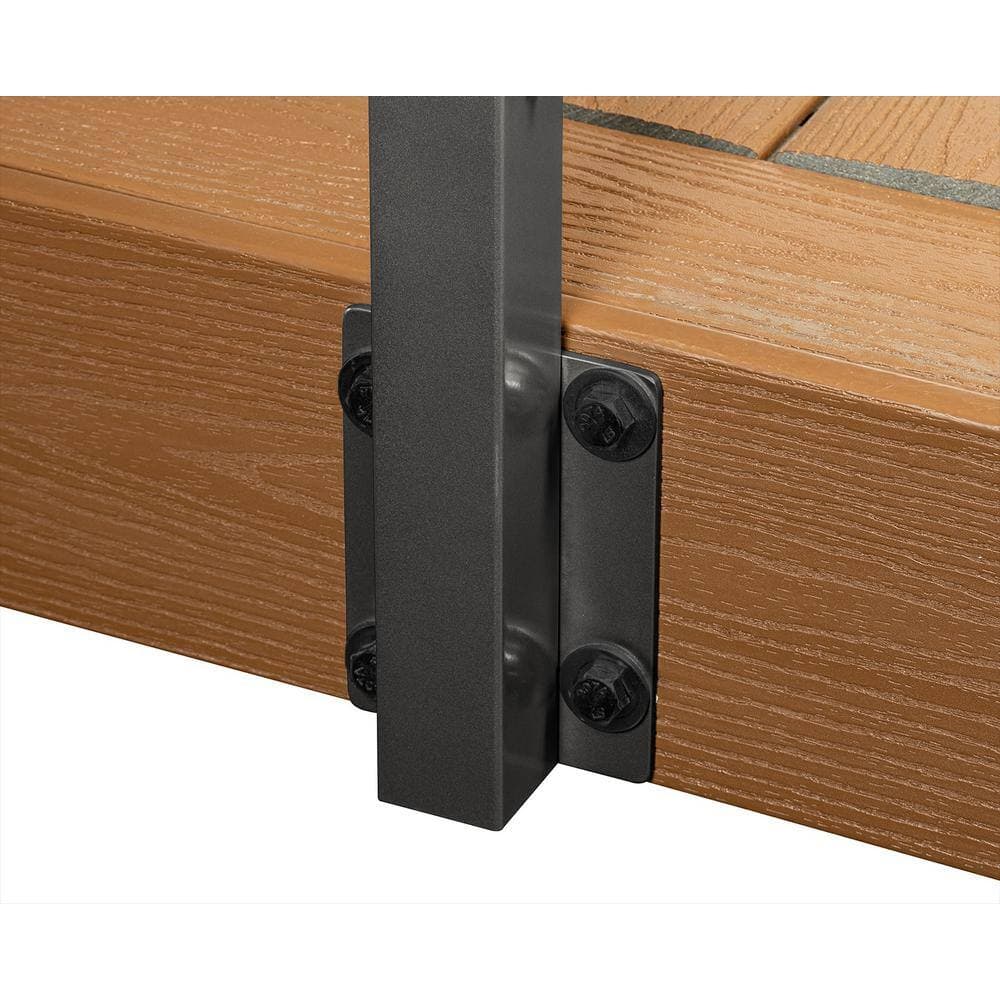 CityPost 62 ft. Deck Cable Railing, 42 in. Face Mount, Bronze (3)