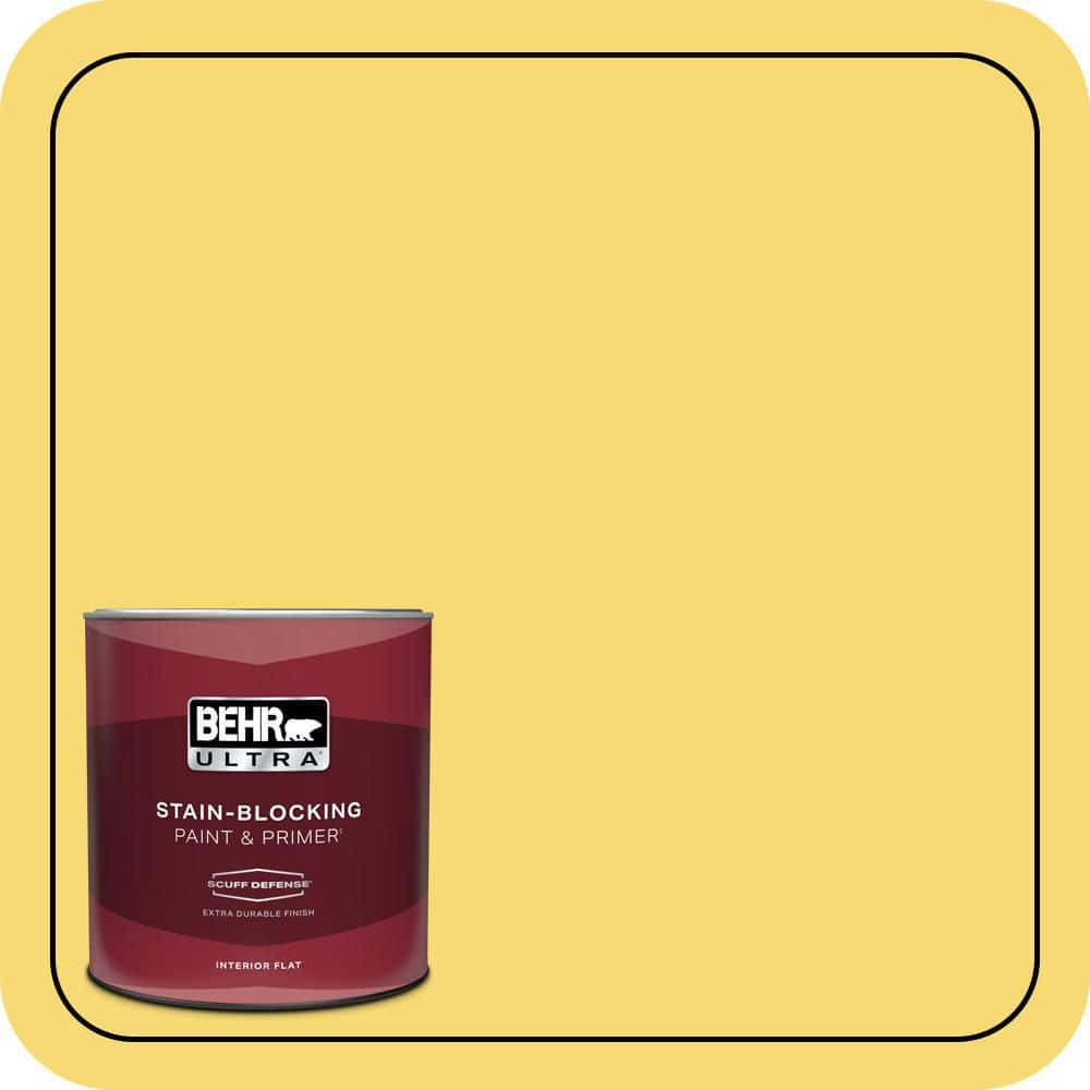 BEHR ULTRA 1 qt. #P310-5 Solar Energy Extra Durable Flat Interior Paint & Primer (1)