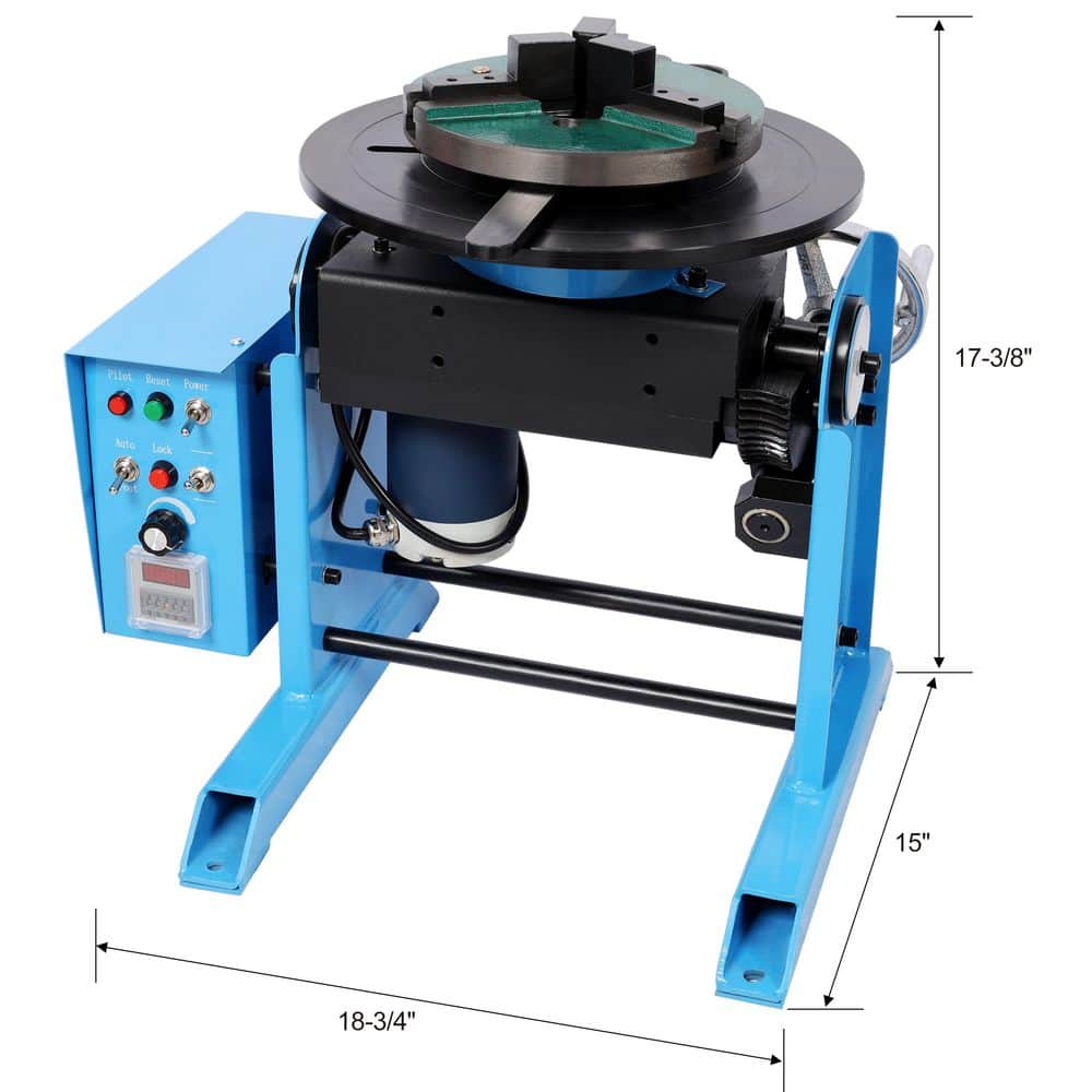 Amucolo 66 lb. Rotary Welding Positioner Turntable Table, 0-90° Heavy Duty Welding Positioner Manual Tilt Welding Table (2)