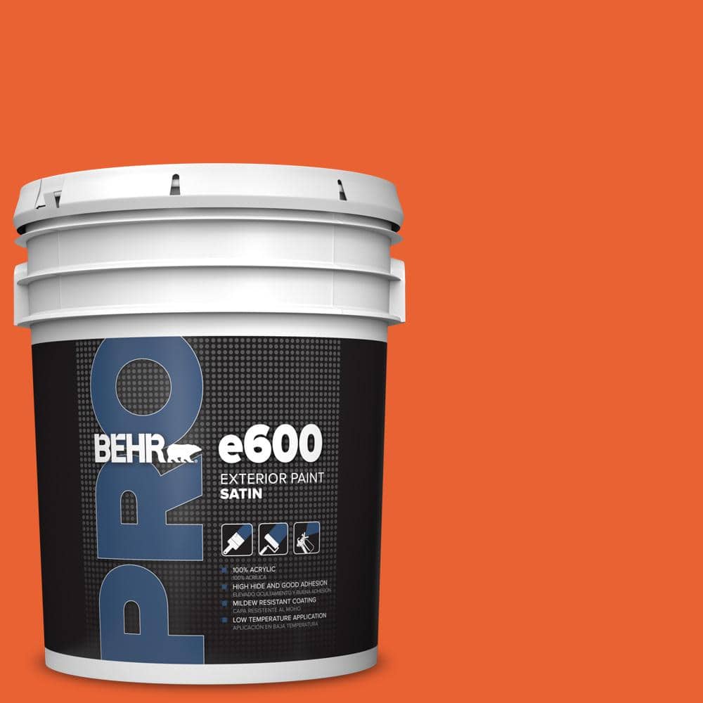 BEHR PRO 5 gal. #210B-7 Flame Satin Exterior Paint