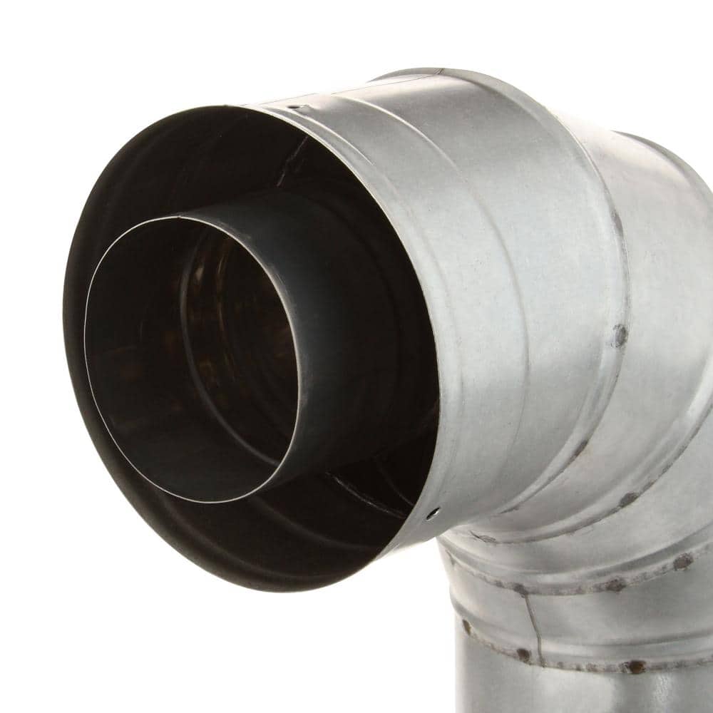 Rheem 3 in. x 5 in. 90-Degree Elbow Stainless Steel Concentric Venting for Mid Efficiency Tankless Gas Water Heaters (2)