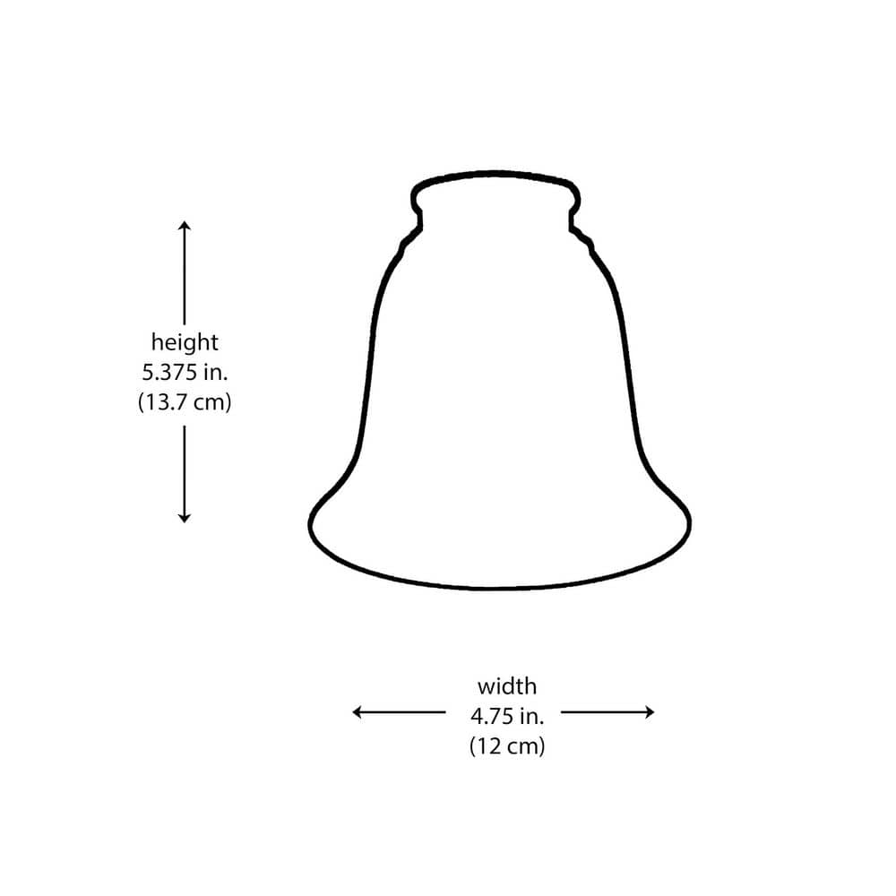PRIVATE BRAND UNBRANDED 5.375 in. Clear Seeded Glass Bell Shaped Replacement Pendant Shade with 2.25 in. Lip Fitter (4)