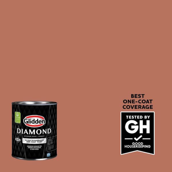 Glidden Diamond 1 qt. #PPG1063-6 Crushed Cinnamon Eggshell Interior Paint with Primer (2)
