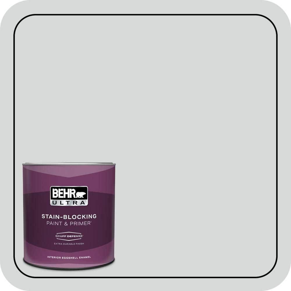BEHR ULTRA 1 qt. #MQ3-25 Gray Shimmer Extra Durable Eggshell Enamel Interior Paint & Primer