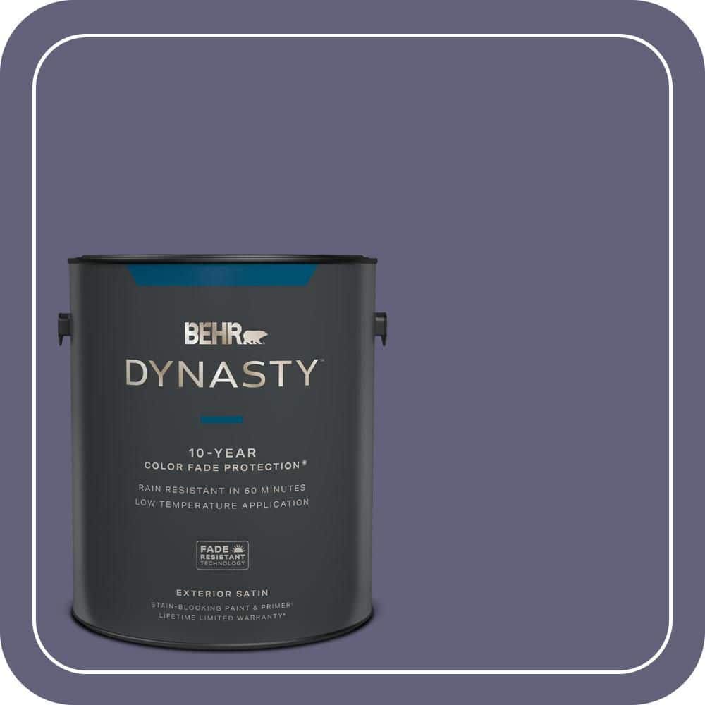 BEHR DYNASTY 1 gal. #PMD-44 Twilight Dusk Satin Enamel Exterior Stain-Blocking Paint & Primer