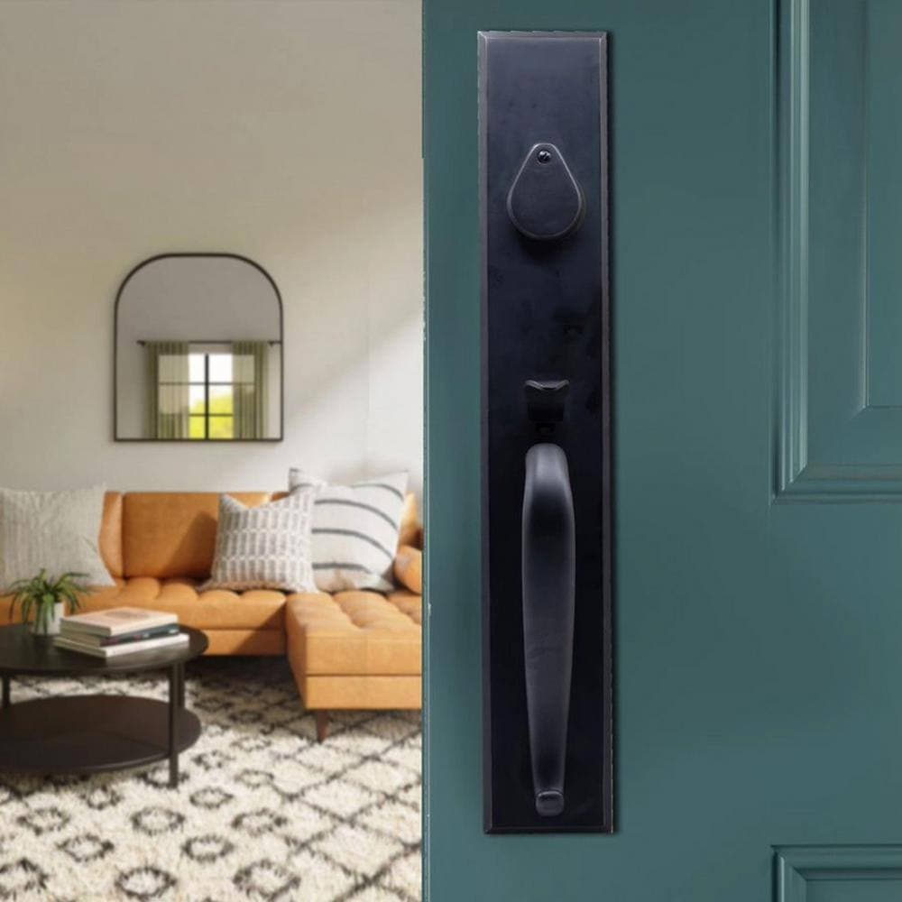 DELANEY HARDWARE Bravura 980 Satin Nickel Charleston Left Handed Door Handleset with Lever (3)
