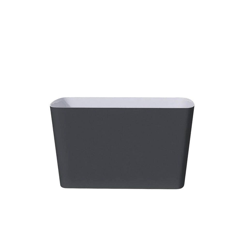 Boosicavelly 47 in. x 28 in. Acrylic Freestanding Surface Flat Bottom Soaking Bathtub in Gray (1)
