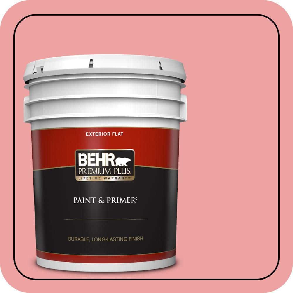 BEHR PREMIUM PLUS 5 gal. #P170-3 Infatuation Flat Exterior Paint & Primer