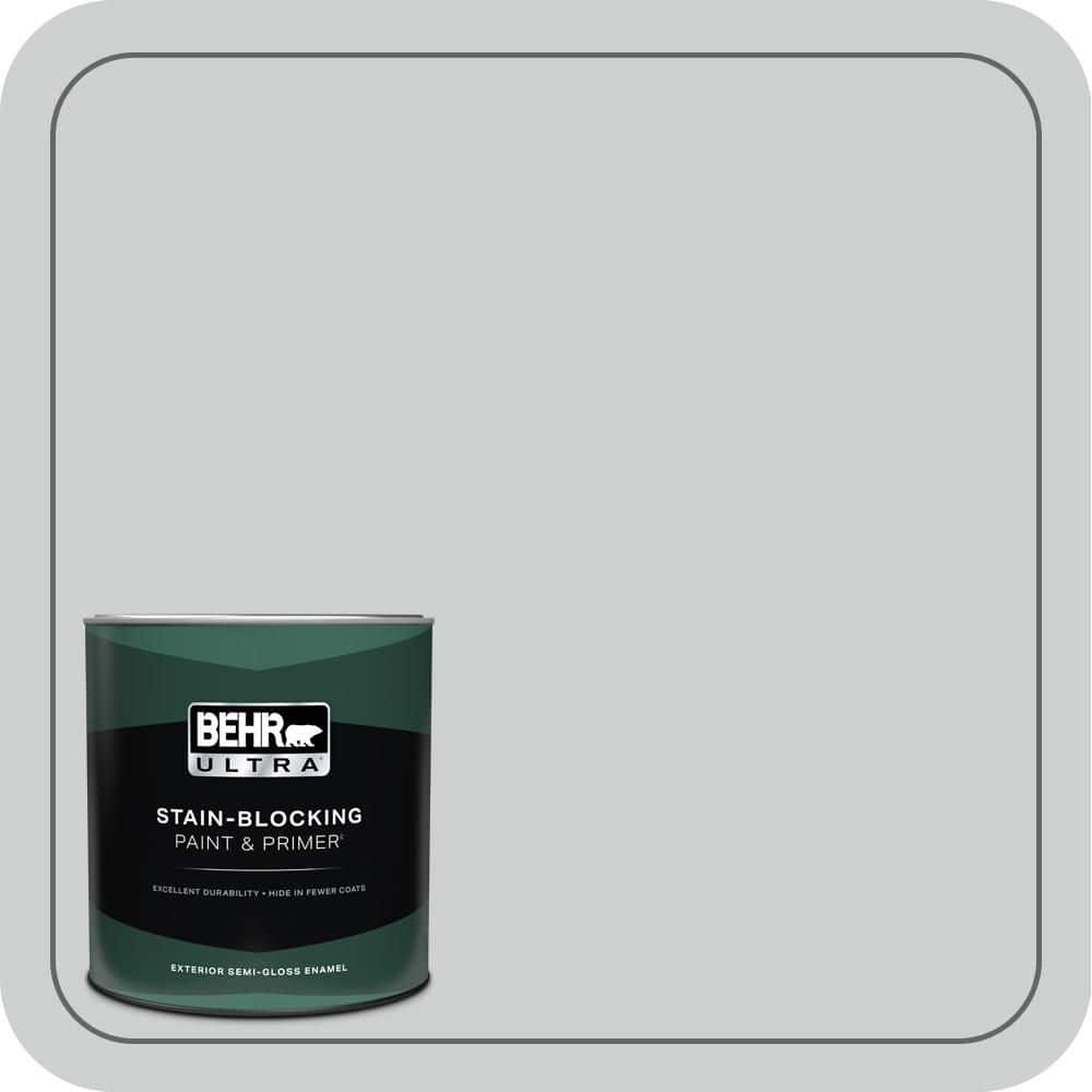 BEHR ULTRA 1 qt. #PPH-43 Gray Pearl Semi-Gloss Enamel Exterior Paint & Primer