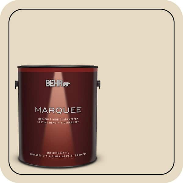 BEHR MARQUEE 1 gal. #MQ2-31 Scribe One-Coat Hide Matte Interior Paint & Primer (2)