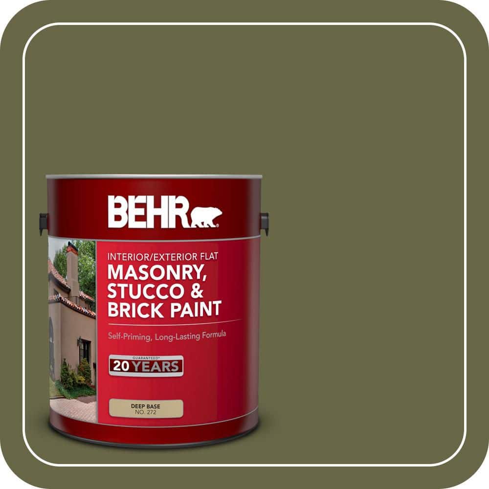 BEHR 1 gal. #PPU9-24 Amazon Jungle Flat Interior/Exterior Masonry, Stucco and Brick Paint