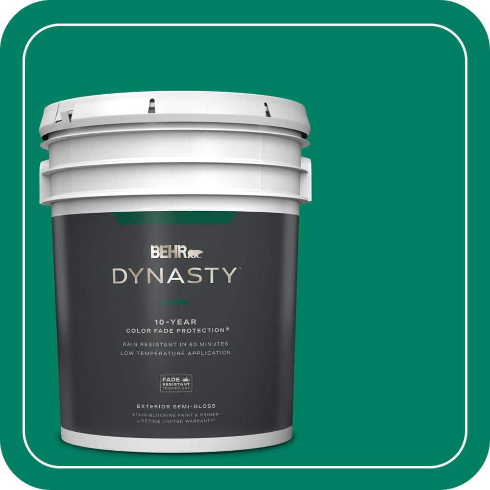 BEHR DYNASTY 5 gal. #480B-6 Treasure Isle Semi-Gloss Exterior Stain-Blocking Paint & Primer
