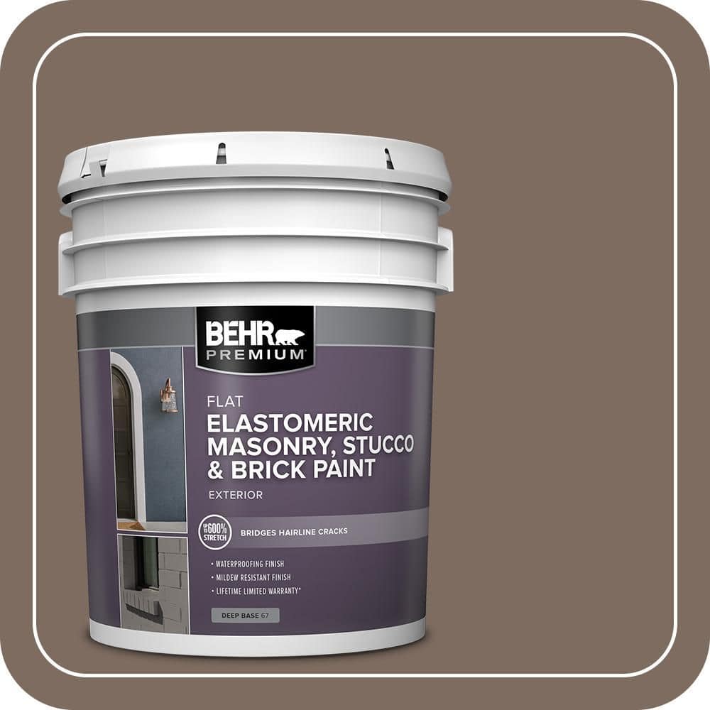 BEHR PREMIUM 5 gal. #PPU5-03 Antique Earth Elastomeric Masonry, Stucco and Brick Exterior Paint (1)