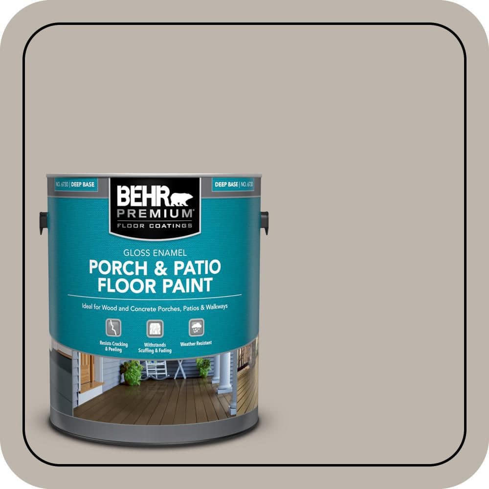 BEHR PREMIUM 1 gal. Home Decorators Collection #HDC-CT-21 Grey Mist Gloss Enamel Interior/Exterior Porch and Patio Floor Paint