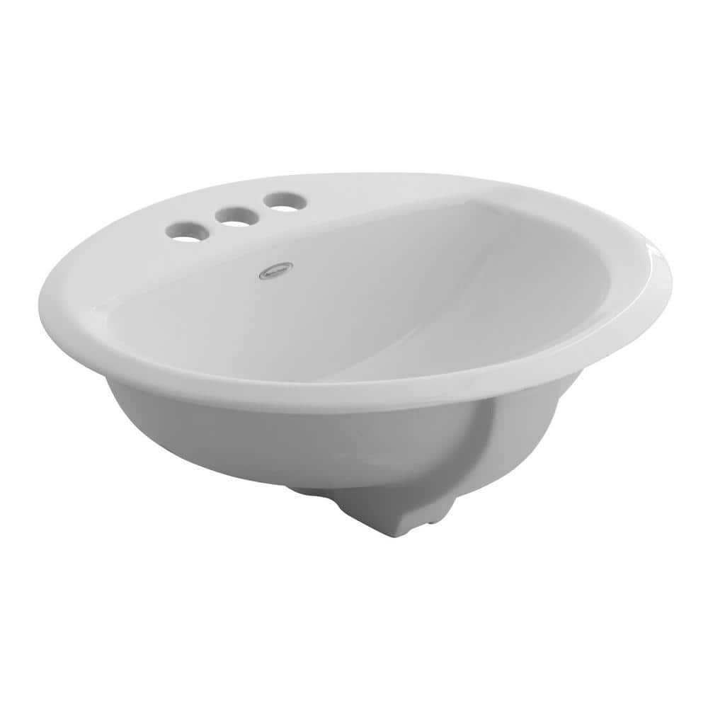 American Standard Aqualyn 16 in. x 10 in. Drop-In Sink 4 in. Centerset Bathroom Sink in White Vitreous China (3)