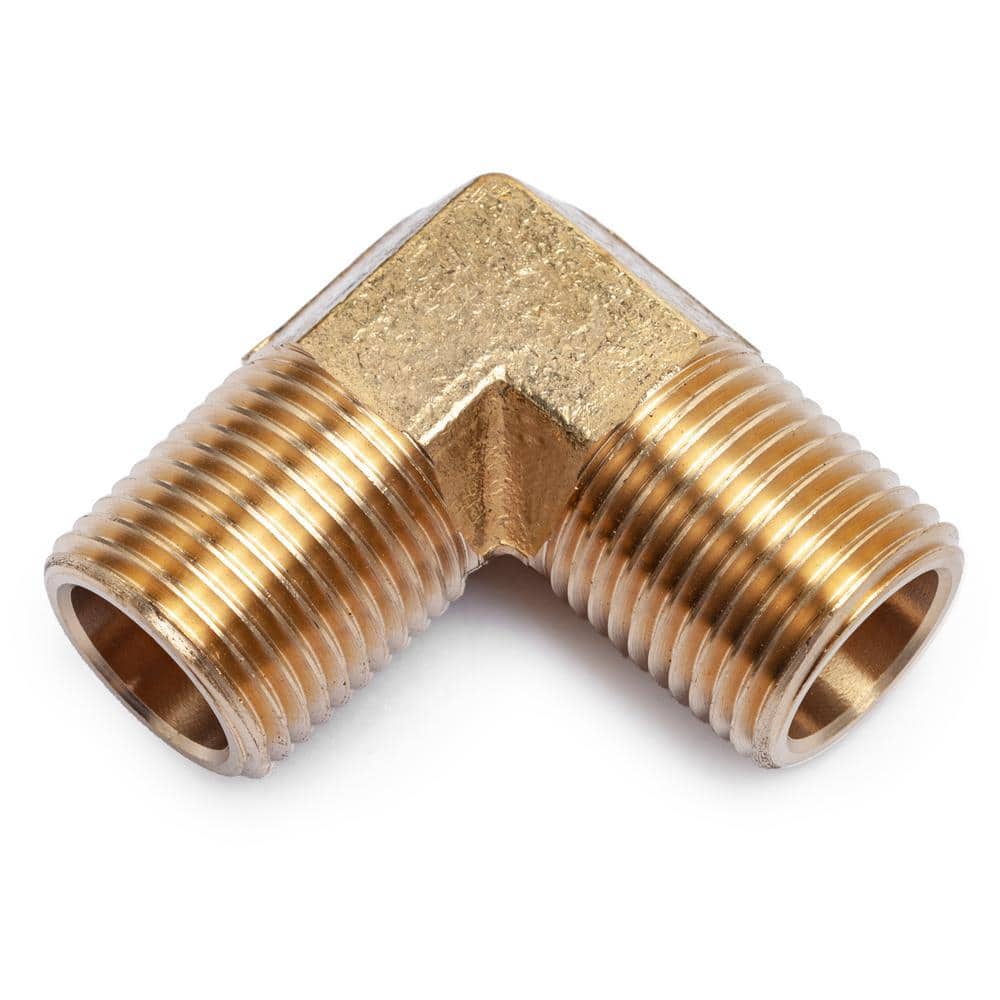 LTWFITTING 1/2 in. MIP Brass Pipe 90° Elbow Fitting (2)