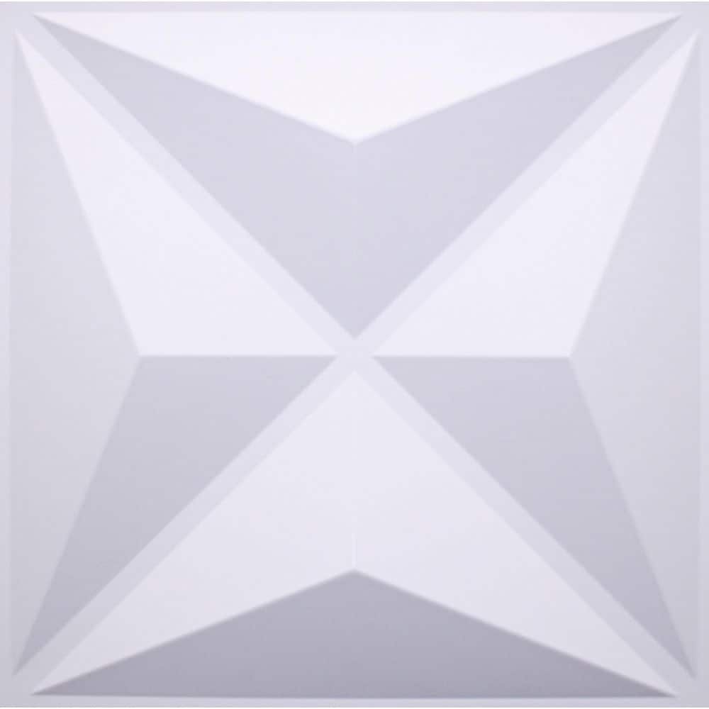 Dundee Deco Falkirk Ross 2/25 in. 19.7 in. 19.7 in. PVC Diamond 3D Decorative Wall Panel
