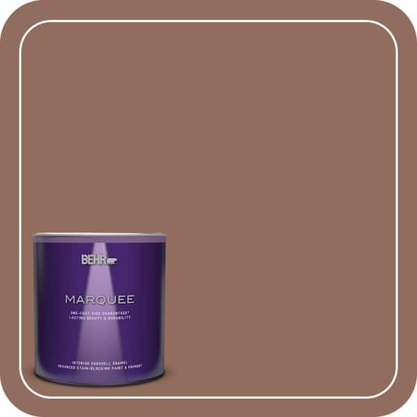 BEHR PREMIUM PLUS 1 gal. #220F-6 Chocolate Curl Semi-Gloss Enamel Low Odor Interior Paint & Primer (3)
