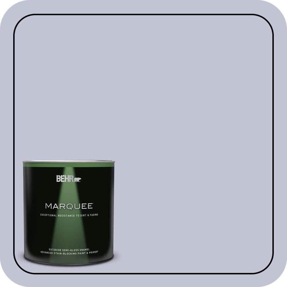 BEHR MARQUEE 1 qt. #630E-3 Grape Lavender Semi-Gloss Enamel Exterior Paint & Primer