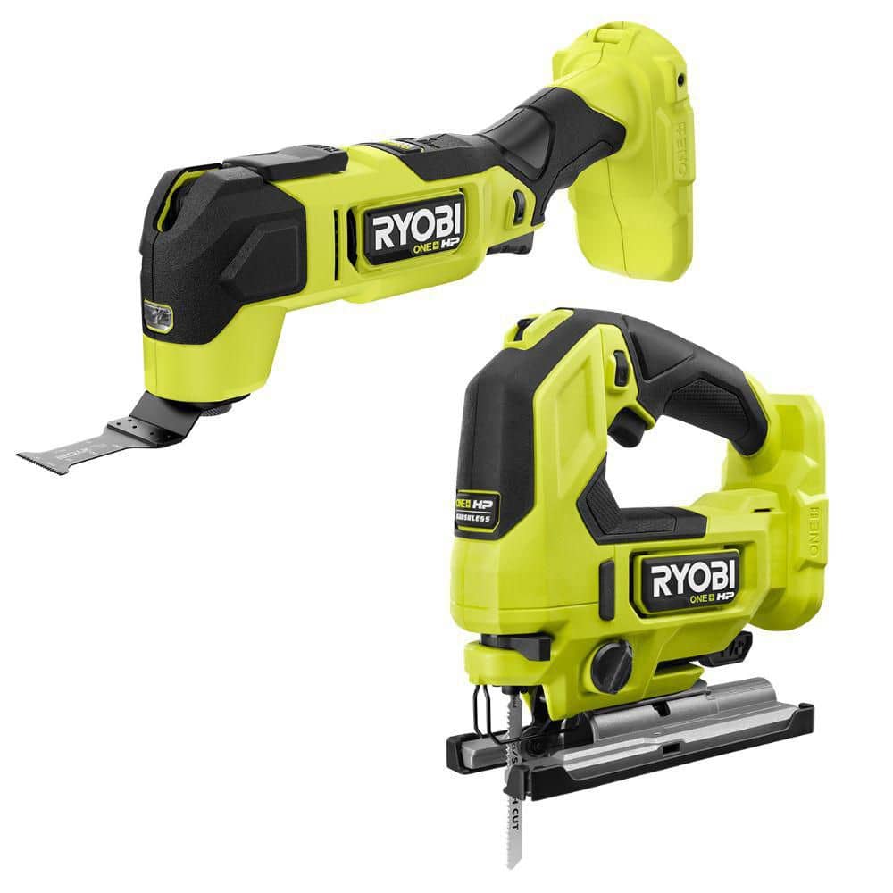 RYOBI ONE+ HP 18V Brushless Cordless Oscillating Multi-Tool (Tool Only) with ONE+ HP 18V Brushless Cordless Jigsaw (Tool Only) (1)