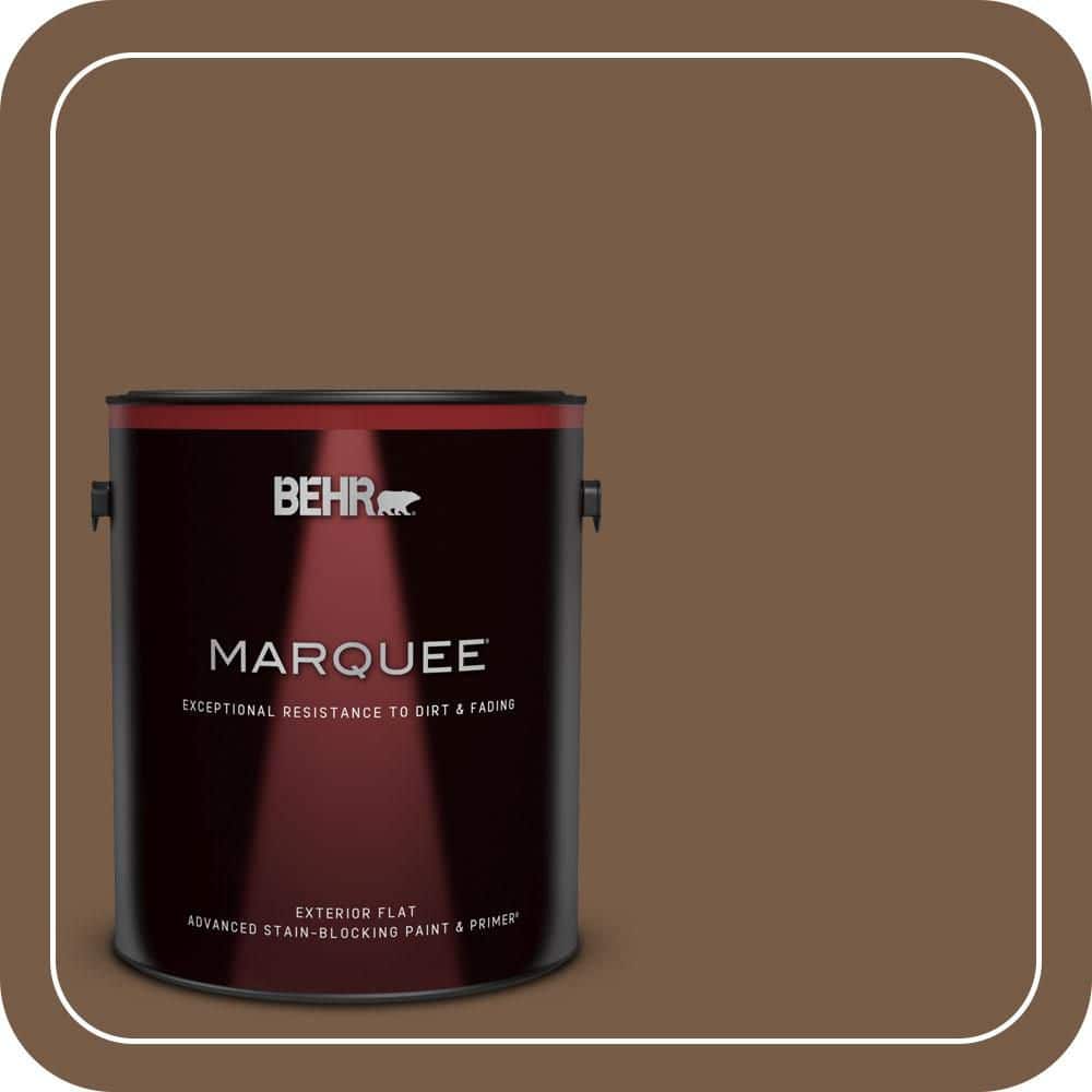 BEHR MARQUEE 1 gal. #N250-7 Mission Brown Flat Exterior Paint & Primer