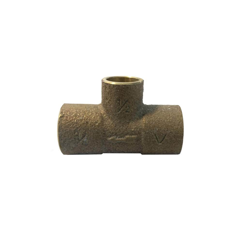 LEGEND VALVE 3/4 in. x 1/2 in. Cast Brass Sweat Copper Monoflo Scoop Tee
