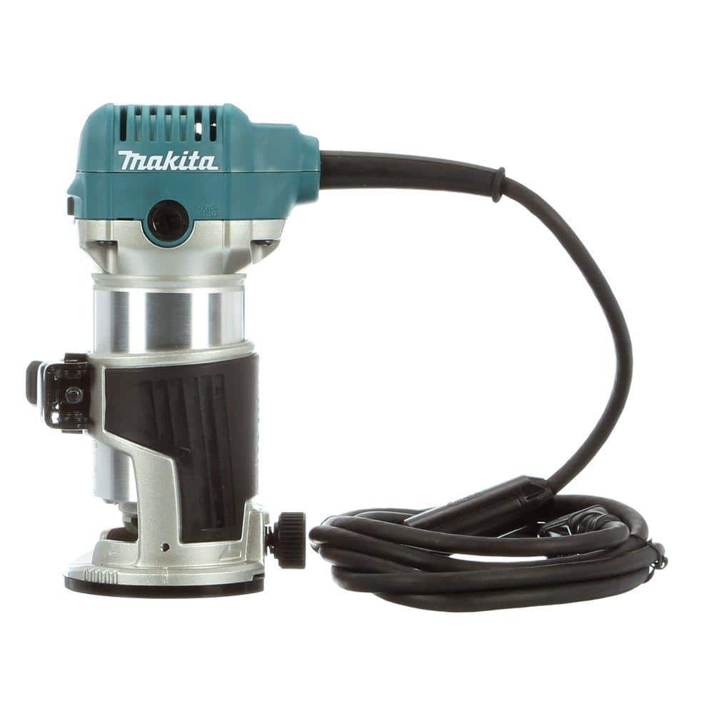 Makita 6.5 Amp 1-1/4 HP Corded Fixed Base Variable Speed Compact Router with Quick-Release (4)