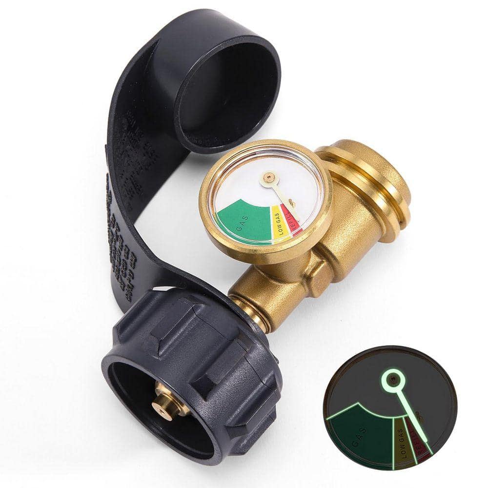 Lukvuzo Universal Propane Tank Gauge Gas Pressure Meter Leak Detector Adapter for BBQ Grill Camp Stove RV Camper (1)