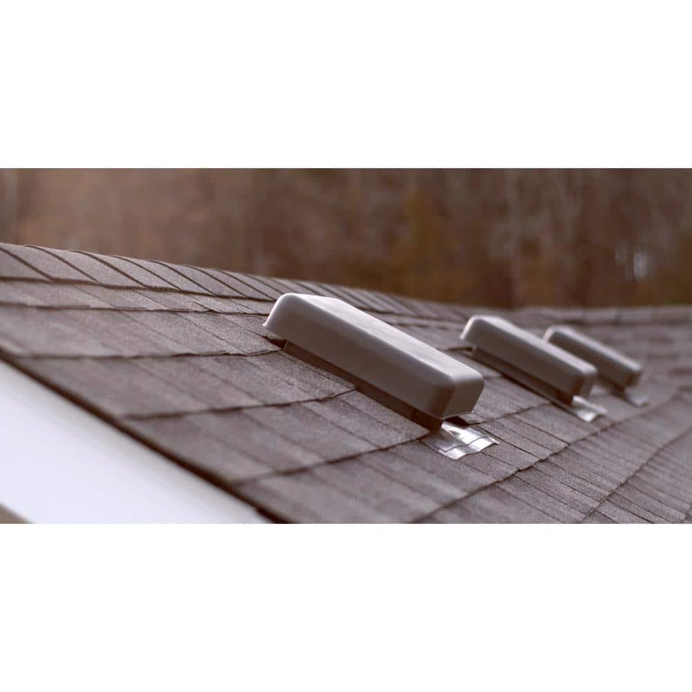 Master Flow 60 sq. in. NFA Black Resin Square-Top Roof Louver Static Vent (Carton of 10) (2)