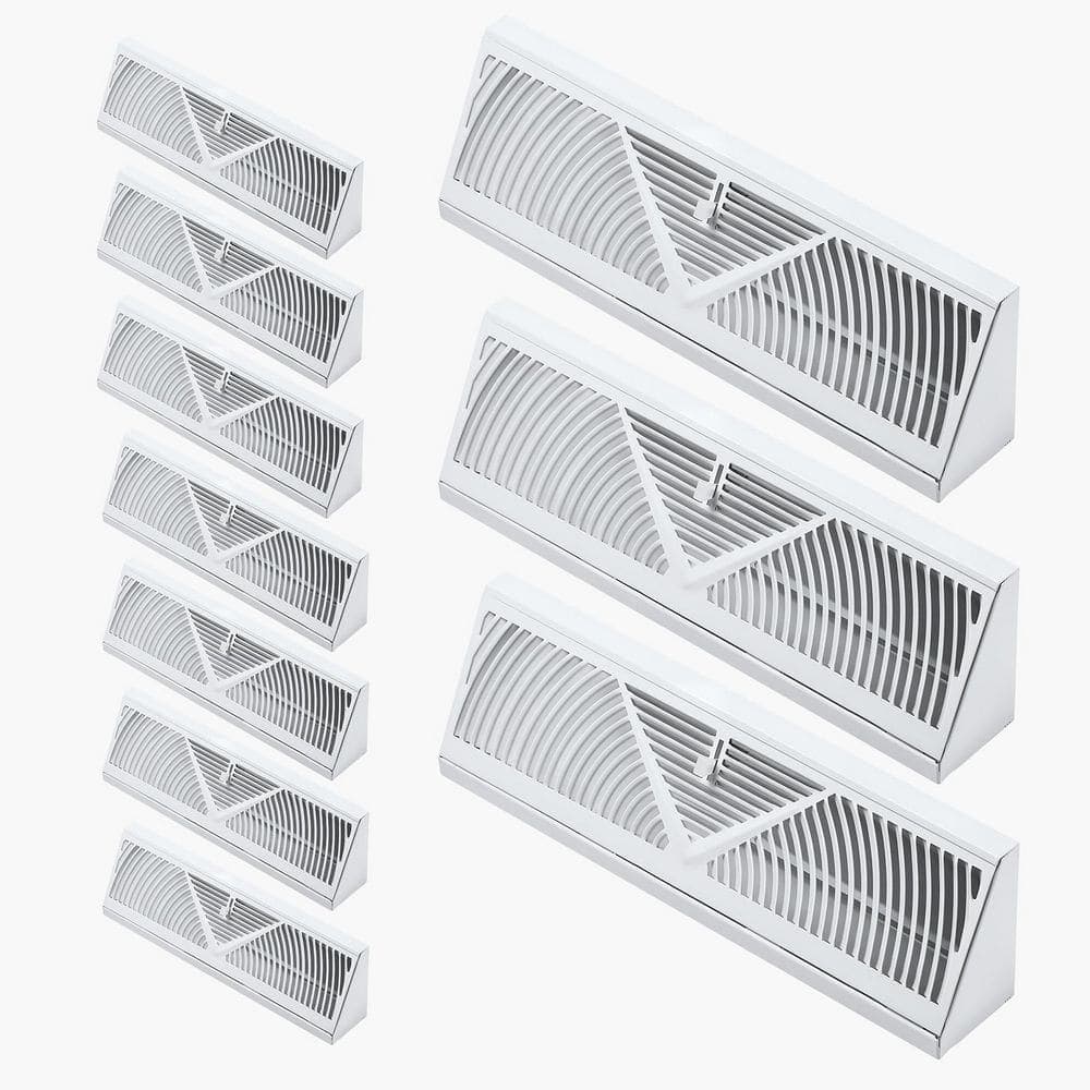 SKYSHALO 15 in. x 5 in. Floor Registers, 10-Pack Baseboard Registers, HVAC Heavy-Duty Iron Floor Vents, Rustproof Anti-Peeling (1)