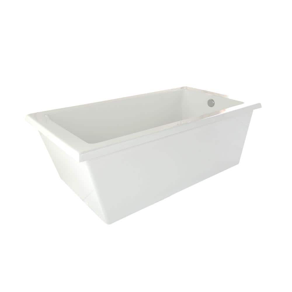 Hydro Systems Ann Arbor 72 in. Acrylic Flatbottom Soaker Bathtub in White (1)