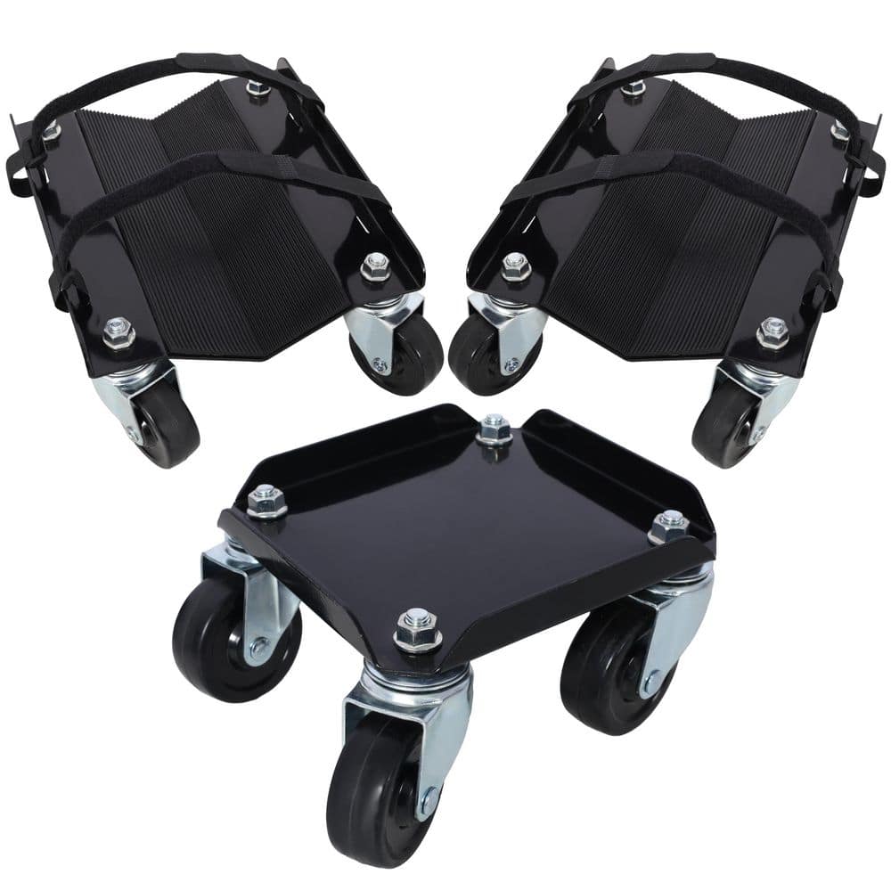 maocao hoom Snowmobile Dolly Heavy Duty Carries up to 1500lbs. V-Slide w/2.5 in. Swivel Casters Rubber Pad, Heavy Duty Straps Firmly (1)