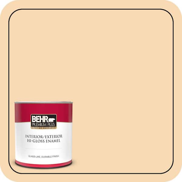 BEHR PREMIUM PLUS #ICC-41 Butter Cookie Enamel Low Odor & Primer (2)