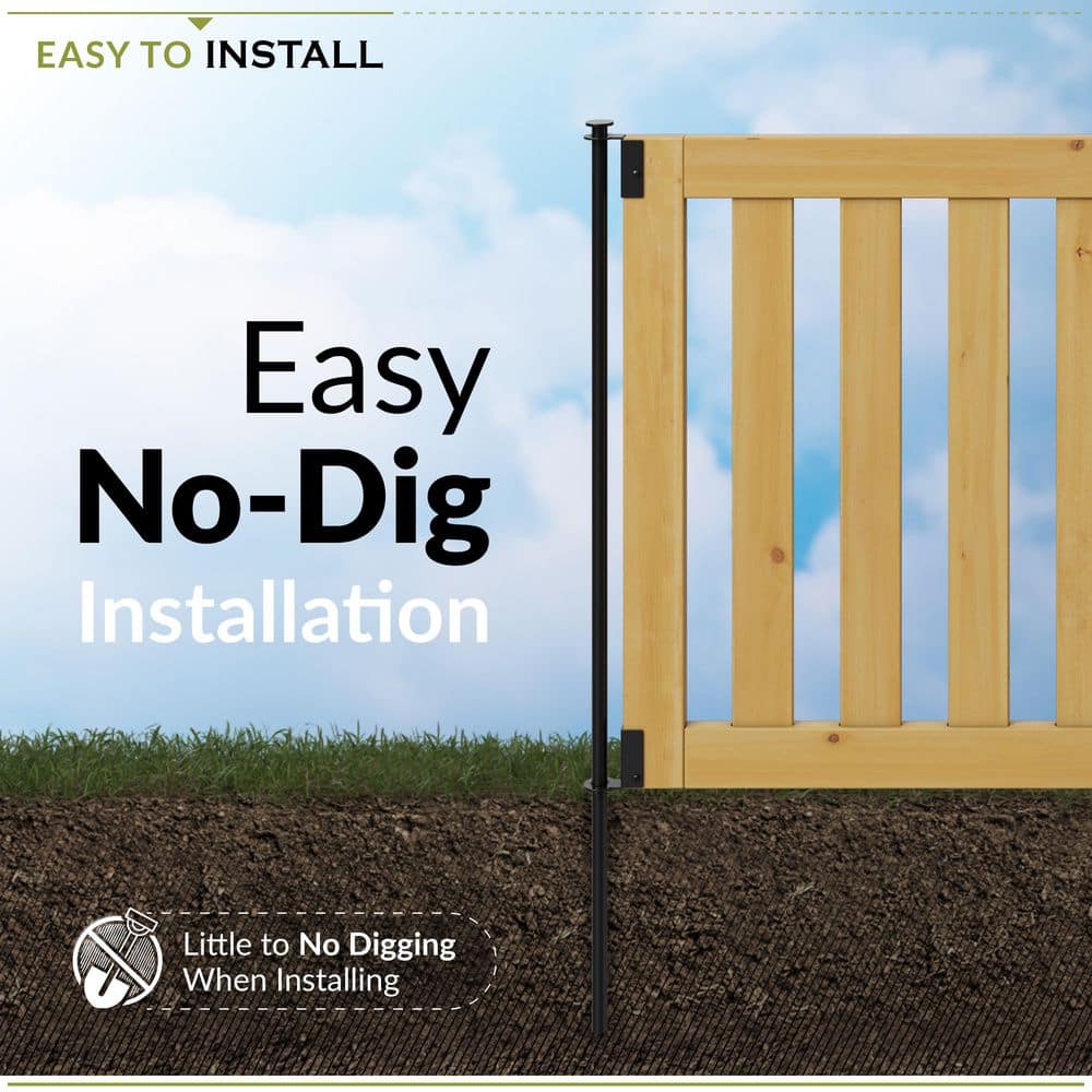 Zippity Outdoor Products Newberry Dig Free Wood Fence Kit, 48 in. by 32 in. (2-panels) (3)