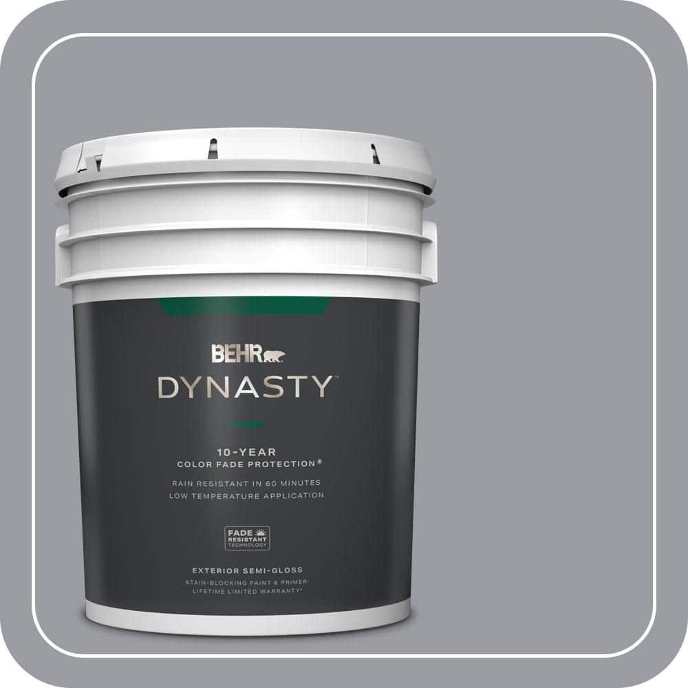 BEHR DYNASTY 5 gal. #PPU26-20 Smokey Lilac Semi-Gloss Enamel Exterior Stain-Blocking Paint & Primer