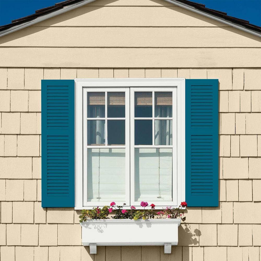 Glidden Premium 1 gal. PPG1151-7 Jamaican Dream Satin Exterior Latex Paint (4)